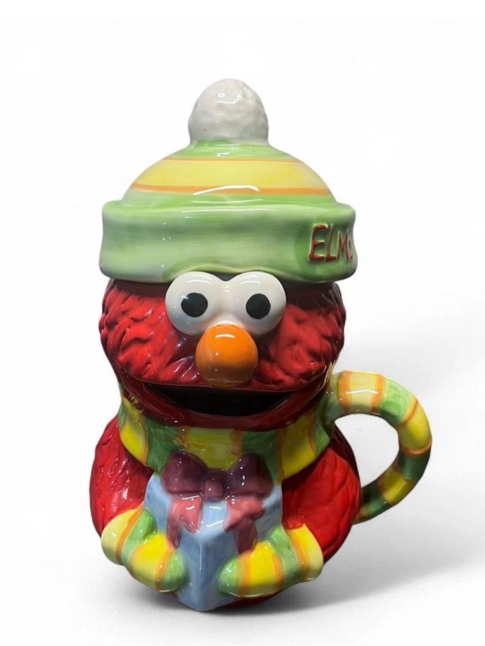 2006 Sesame Street Elmo Jar Mug with Lid & Handle